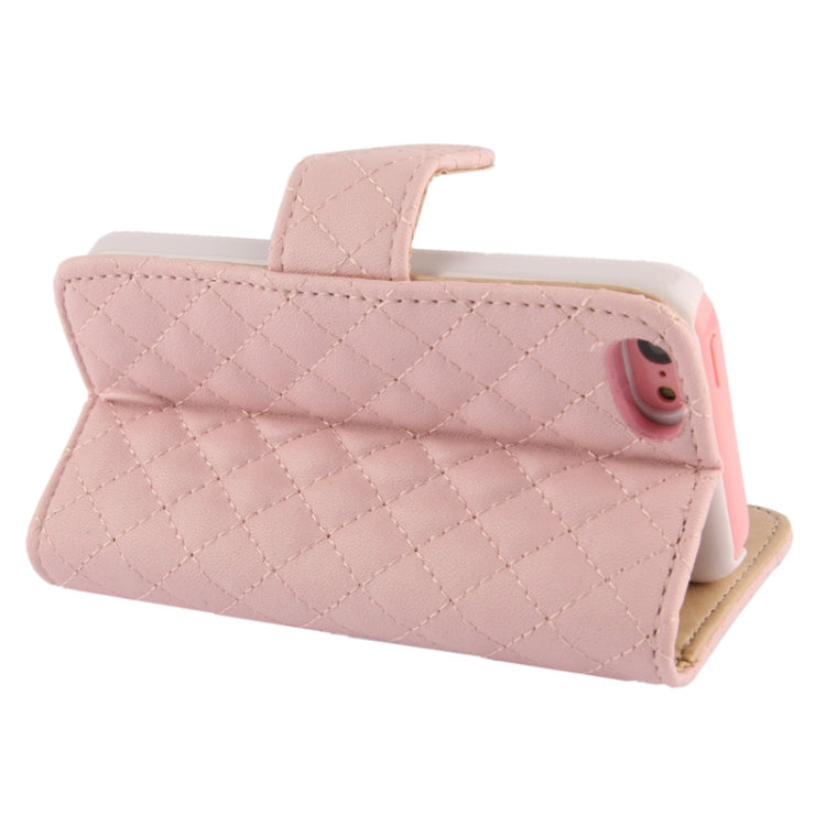 Plaid Texture Leather Case with Credit Card Slots & Holder for iPhone 5C