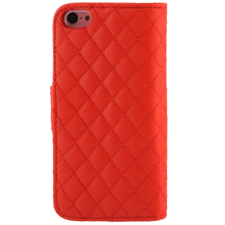 Plaid Texture Leather Case with Credit Card Slots & Holder for iPhone 5C