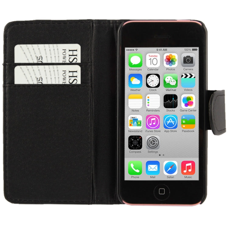 Flip Leather Case with Credit Card Slots for iPhone 5C