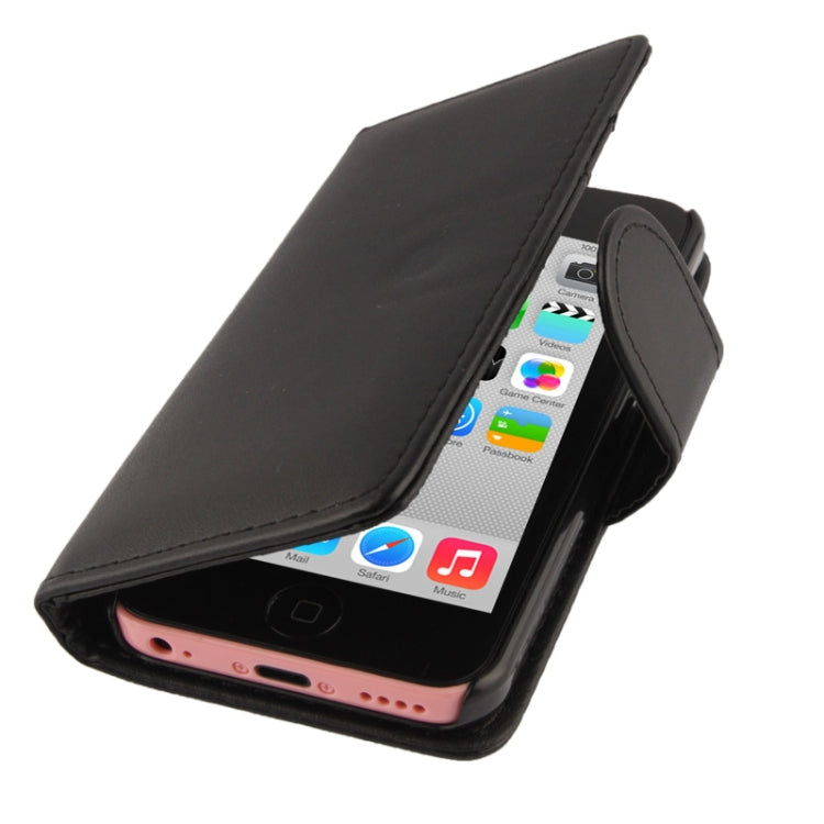 Flip Leather Case with Credit Card Slots for iPhone 5C