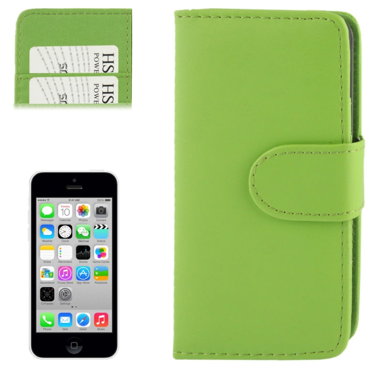 Flip Leather Case with Credit Card Slots for iPhone 5C