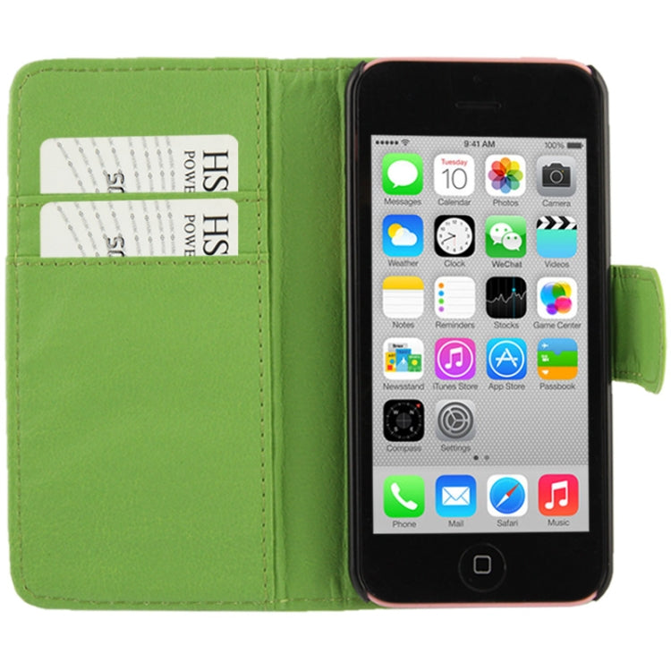 Flip Leather Case with Credit Card Slots for iPhone 5C