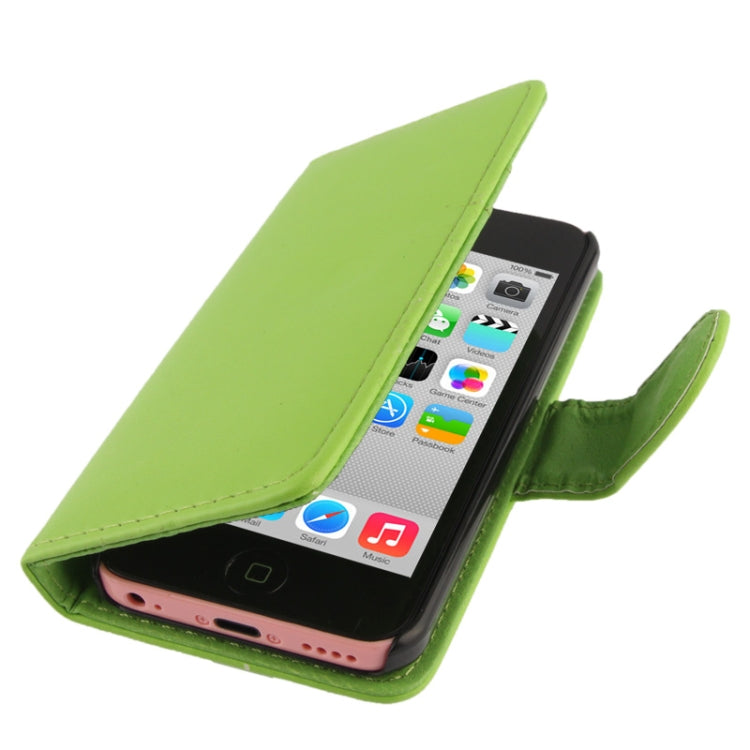 Flip Leather Case with Credit Card Slots for iPhone 5C