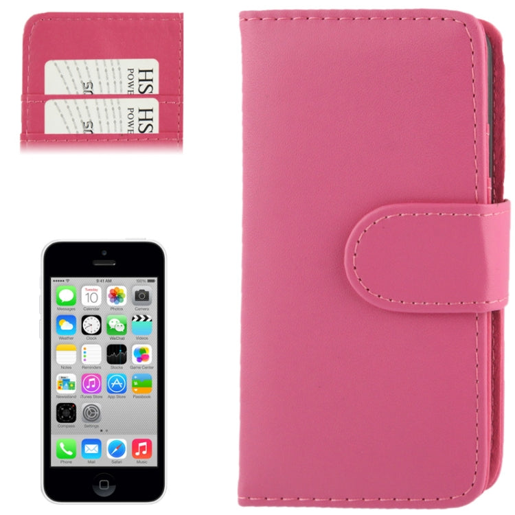 Flip Leather Case with Credit Card Slots for iPhone 5C