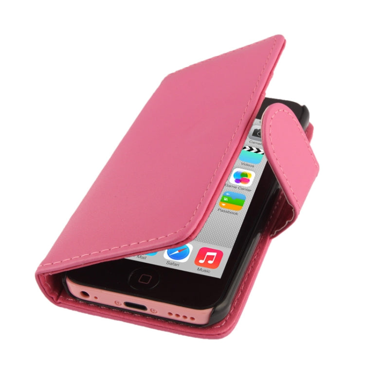 Flip Leather Case with Credit Card Slots for iPhone 5C