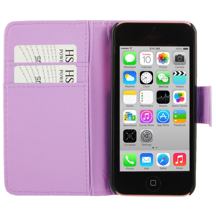 Flip Leather Case with Credit Card Slots for iPhone 5C