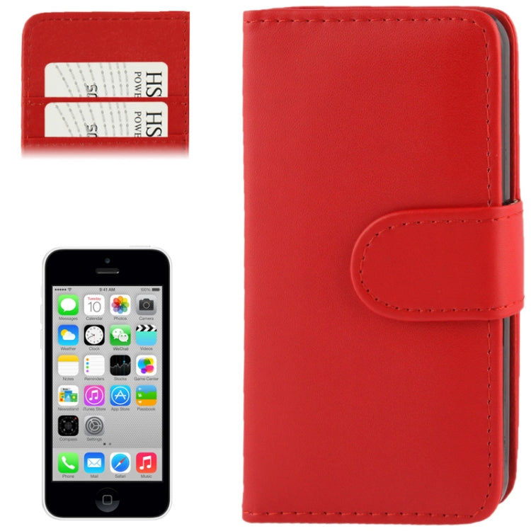 Flip Leather Case with Credit Card Slots for iPhone 5C
