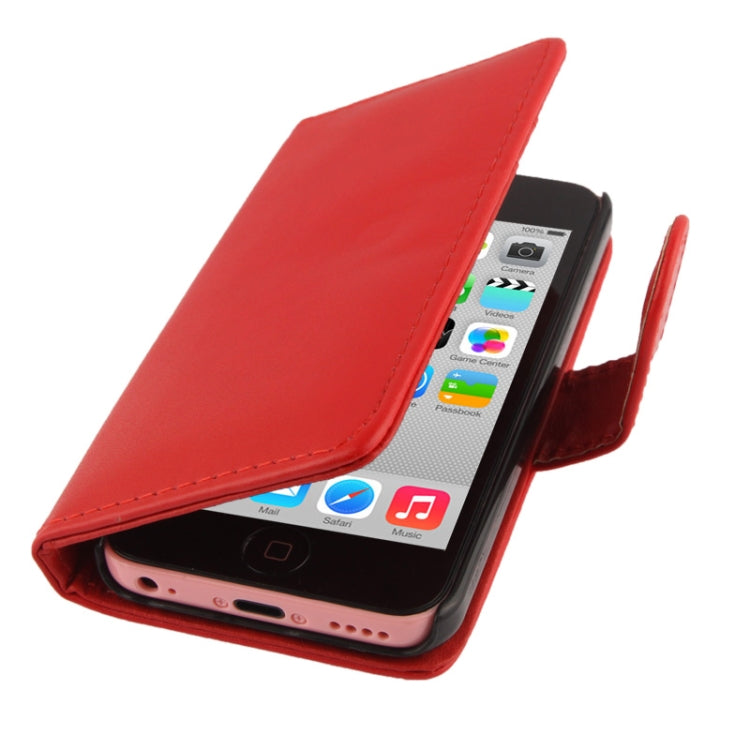 Flip Leather Case with Credit Card Slots for iPhone 5C
