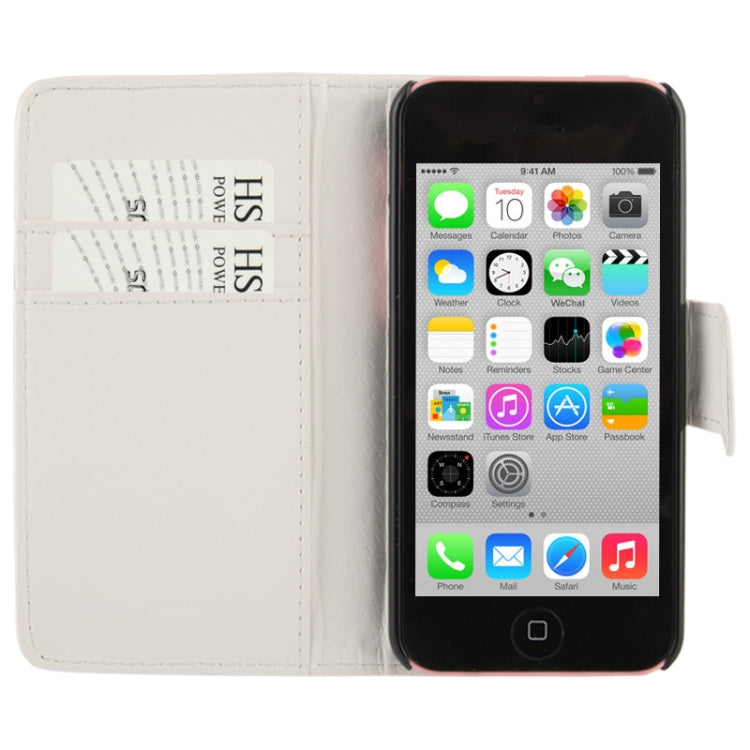 Flip Leather Case with Credit Card Slots for iPhone 5C