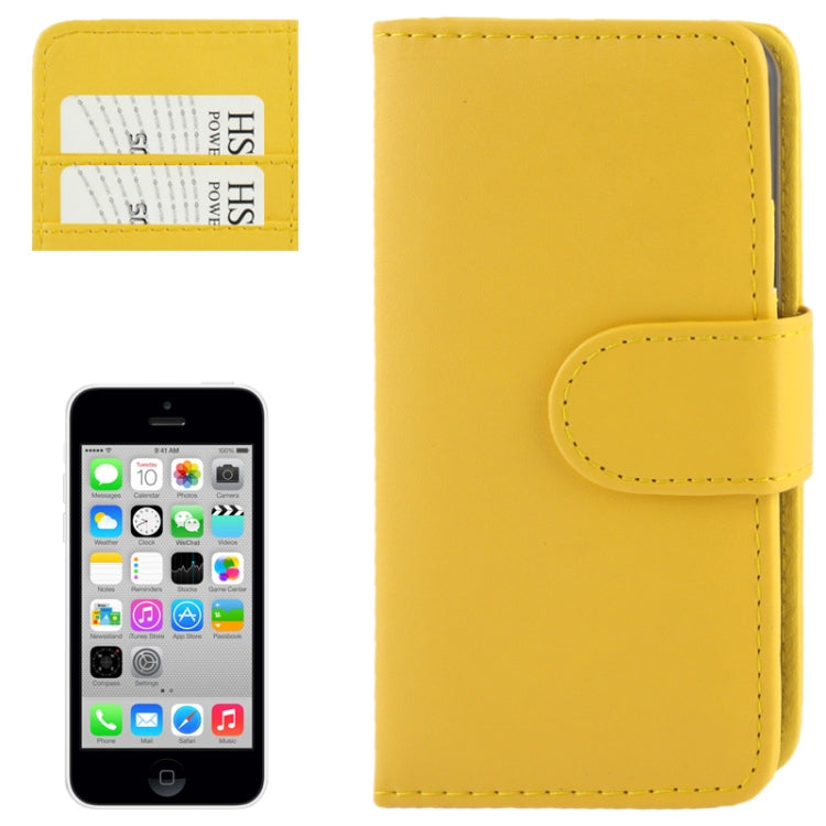 Flip Leather Case with Credit Card Slots for iPhone 5C