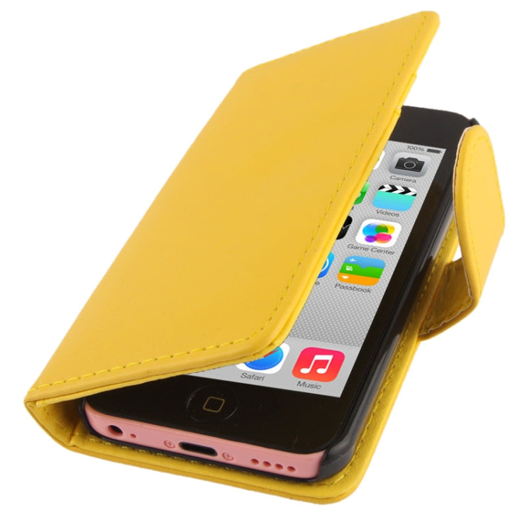 Flip Leather Case with Credit Card Slots for iPhone 5C
