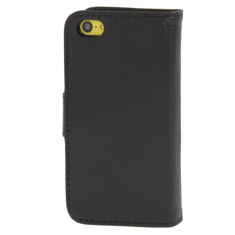 Litchi Texture Leather Case with Credit Card Slots for iPhone 5C