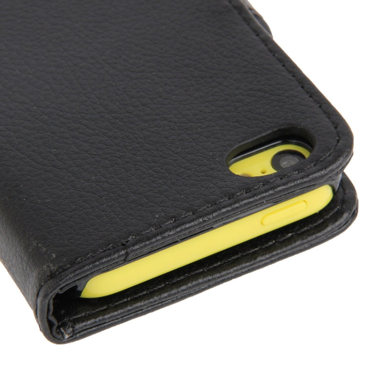 Litchi Texture Leather Case with Credit Card Slots for iPhone 5C