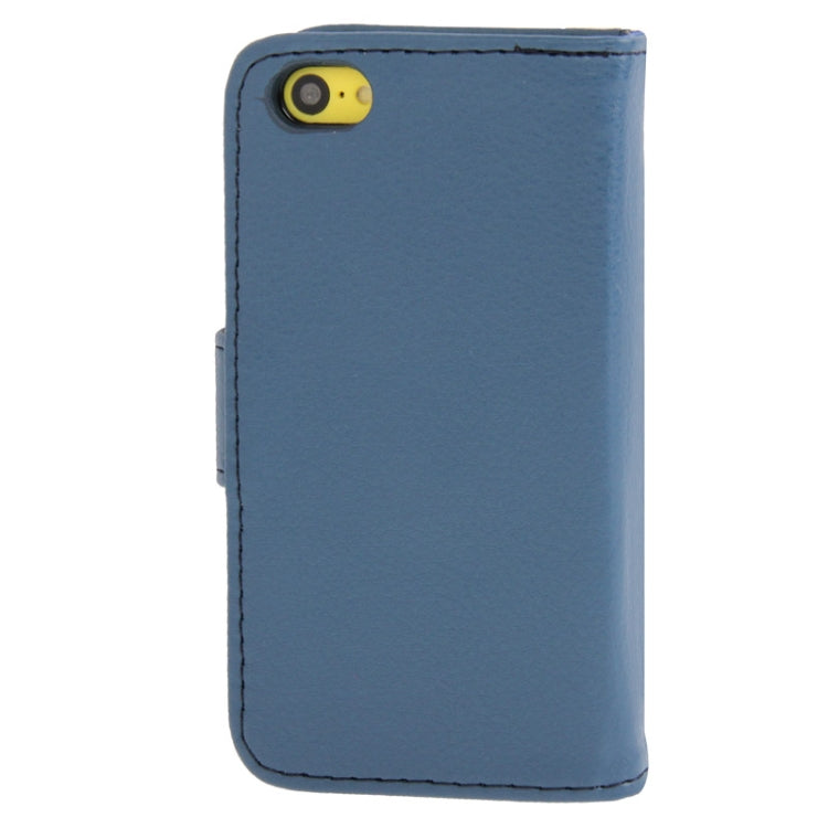 Litchi Texture Leather Case with Credit Card Slots for iPhone 5C