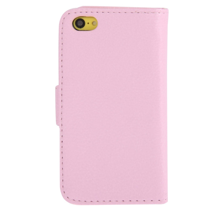 Litchi Texture Leather Case with Credit Card Slots for iPhone 5C