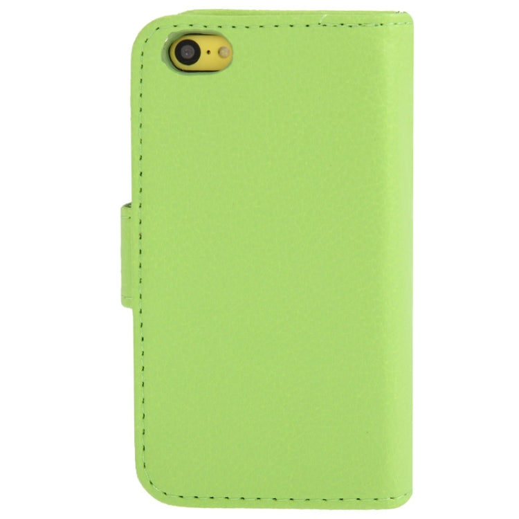 Litchi Texture Leather Case with Credit Card Slots for iPhone 5C