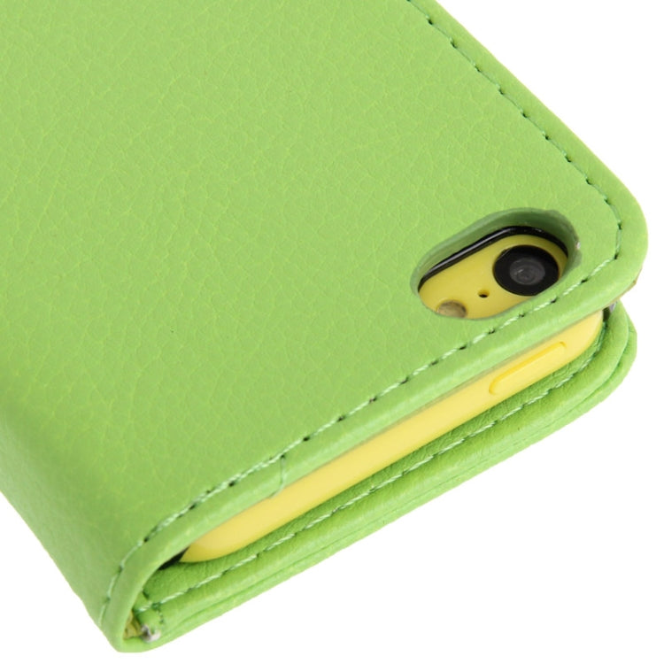 Litchi Texture Leather Case with Credit Card Slots for iPhone 5C