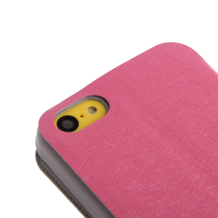 Hairline Texture Leather Case with Credit Card Slots & Holder for iPhone 5C