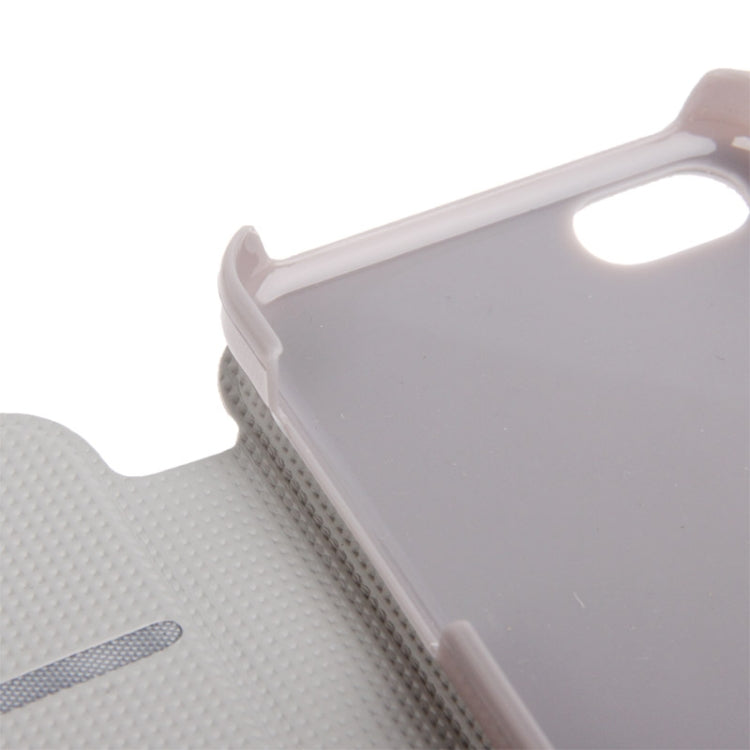 Hairline Texture Leather Case with Credit Card Slots & Holder for iPhone 5C