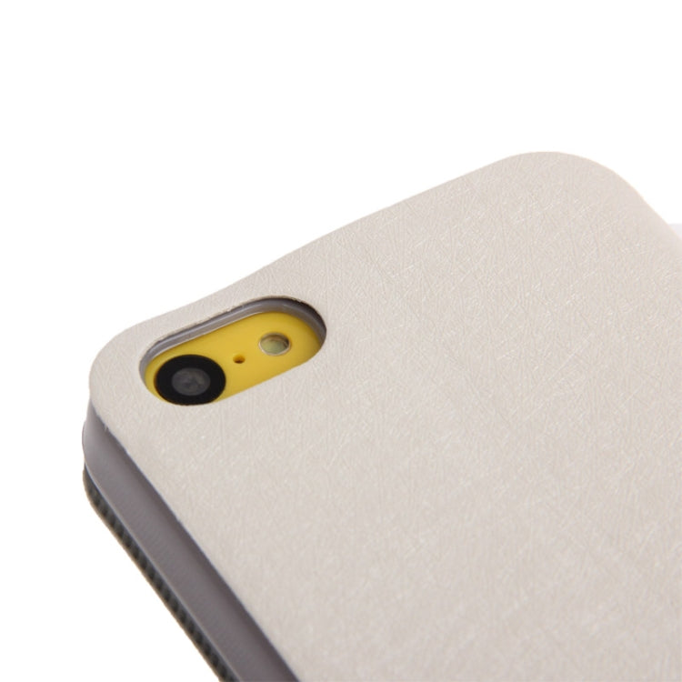 Hairline Texture Leather Case with Credit Card Slots & Holder for iPhone 5C