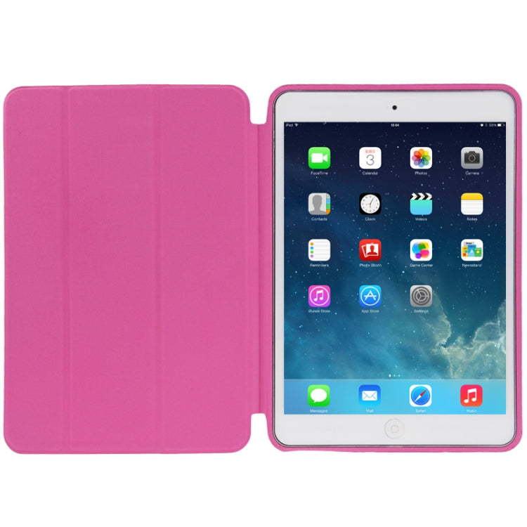 3-folding Naturally Treated Leather Smart Case with Sleep / Wake-up Function & Holder for iPad Air