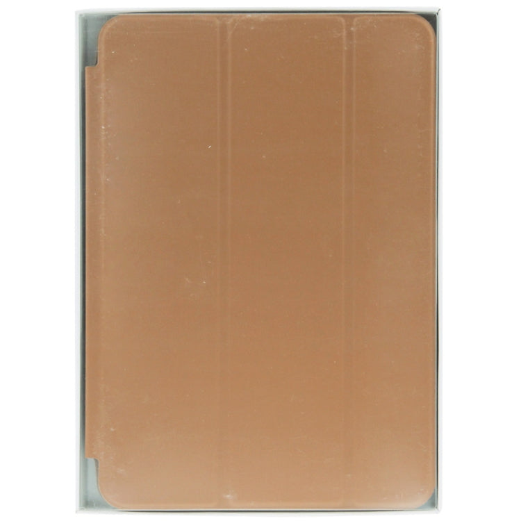 3-folding Naturally Treated Leather Smart Case with Sleep / Wake-up Function & Holder for iPad Air