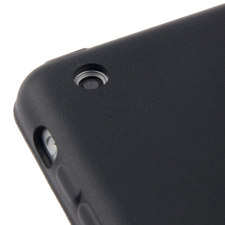 3-folding Naturally Treated Leather Smart Case with Sleep / Wake-up Function & Holder for iPad Air