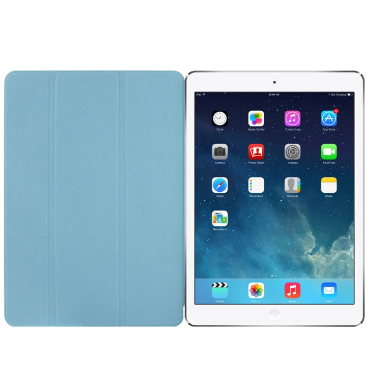 Single Side 3-Folding Polyurethane Smart Cover for iPad Air / iPad Air 2