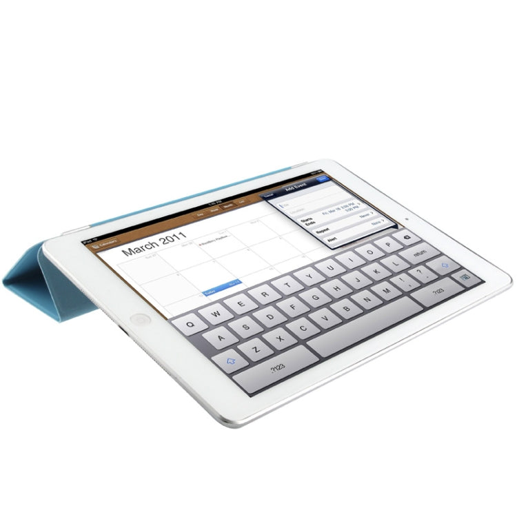 Single Side 3-Folding Polyurethane Smart Cover for iPad Air / iPad Air 2