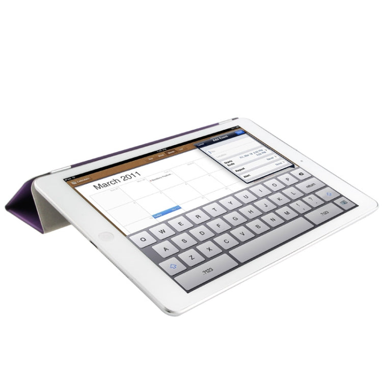 Single Side 3-Folding Polyurethane Smart Cover for iPad Air / iPad Air 2