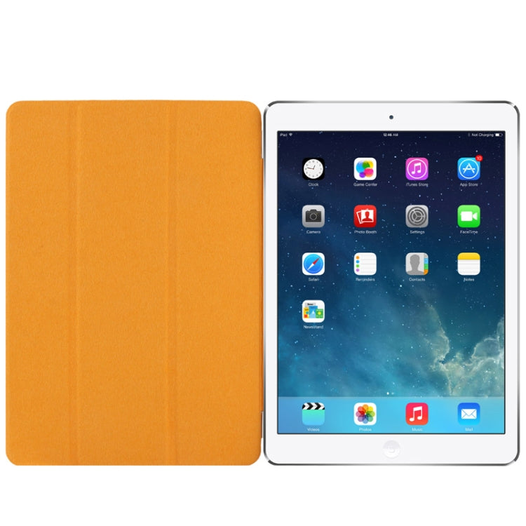 Single Side 3-Folding Polyurethane Smart Cover for iPad Air / iPad Air 2
