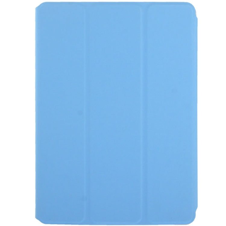 3-folding Small Plaid Texture Leather Case with Holder & Sleep / Wake-up Function for iPad Air
