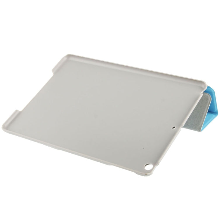 3-folding Small Plaid Texture Leather Case with Holder & Sleep / Wake-up Function for iPad Air