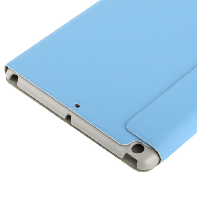 3-folding Small Plaid Texture Leather Case with Holder & Sleep / Wake-up Function for iPad Air