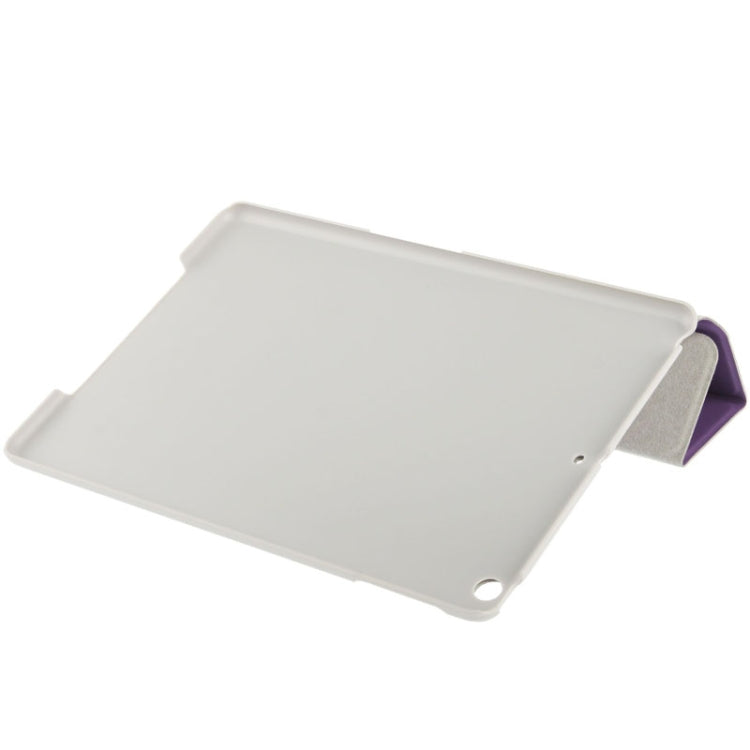 3-folding Small Plaid Texture Leather Case with Holder & Sleep / Wake-up Function for iPad Air
