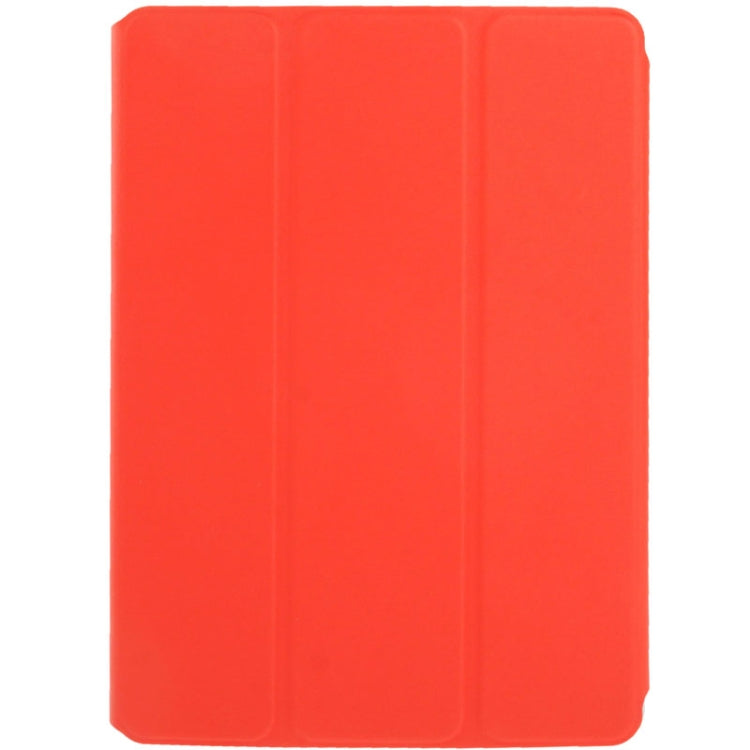 3-folding Small Plaid Texture Leather Case with Holder & Sleep / Wake-up Function for iPad Air