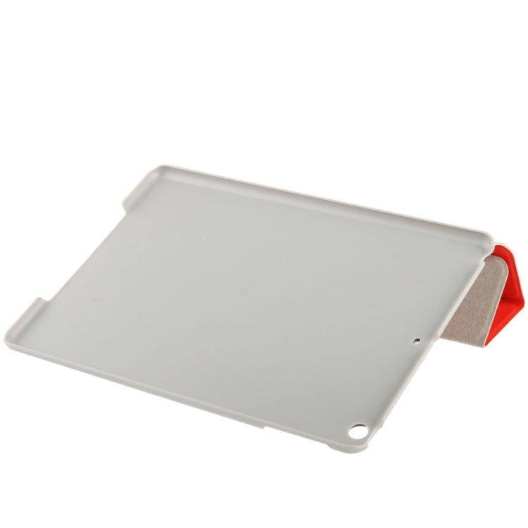 3-folding Small Plaid Texture Leather Case with Holder & Sleep / Wake-up Function for iPad Air