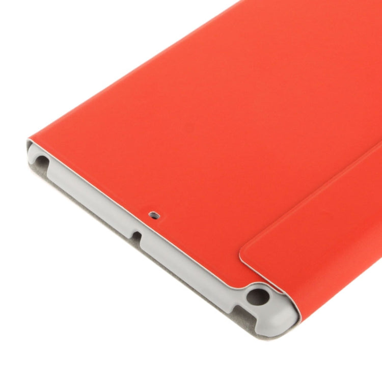 3-folding Small Plaid Texture Leather Case with Holder & Sleep / Wake-up Function for iPad Air