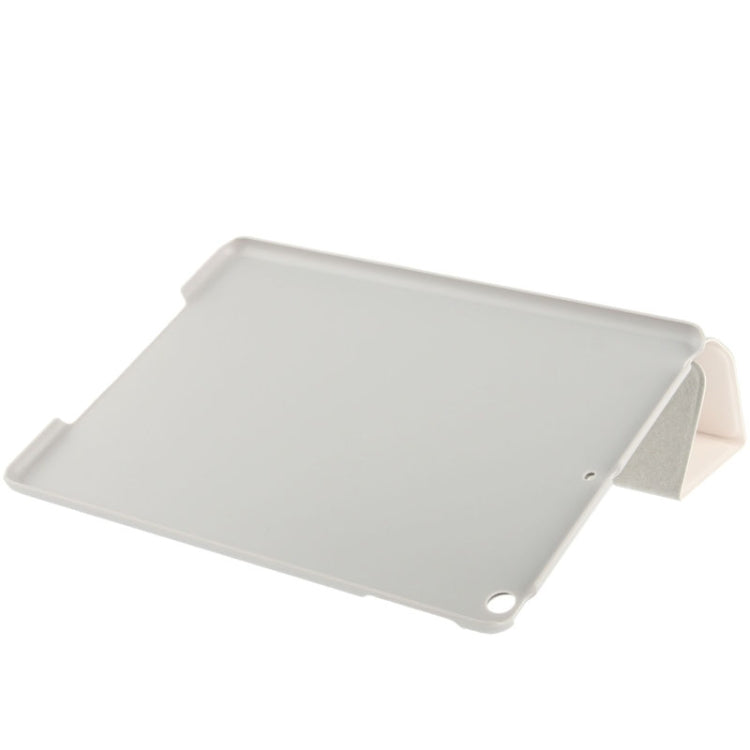 3-folding Small Plaid Texture Leather Case with Holder & Sleep / Wake-up Function for iPad Air