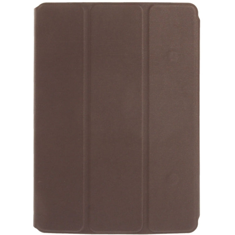 3-folding Small Plaid Texture Leather Case with Holder & Sleep / Wake-up Function for iPad Air