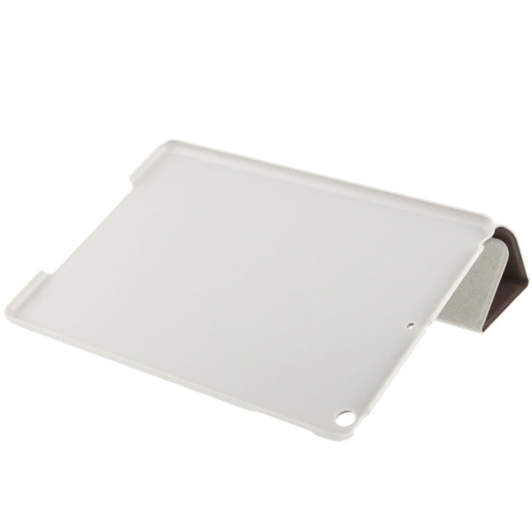 3-folding Small Plaid Texture Leather Case with Holder & Sleep / Wake-up Function for iPad Air