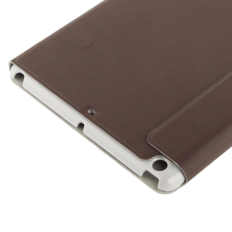3-folding Small Plaid Texture Leather Case with Holder & Sleep / Wake-up Function for iPad Air