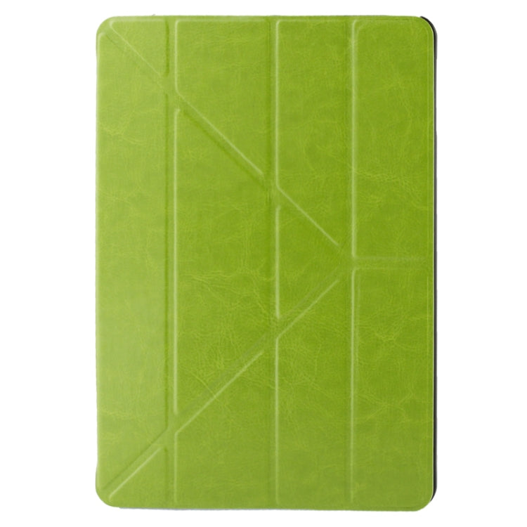 Multi-folding Crazy Horse Texture Leather Case with Holder for iPad Air