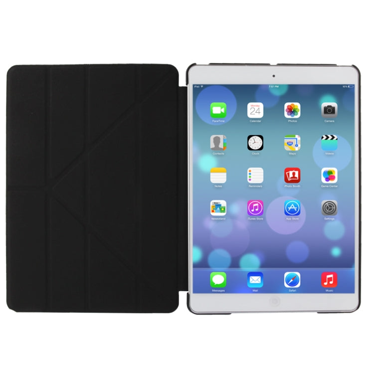 Multi-folding Crazy Horse Texture Leather Case with Holder for iPad Air