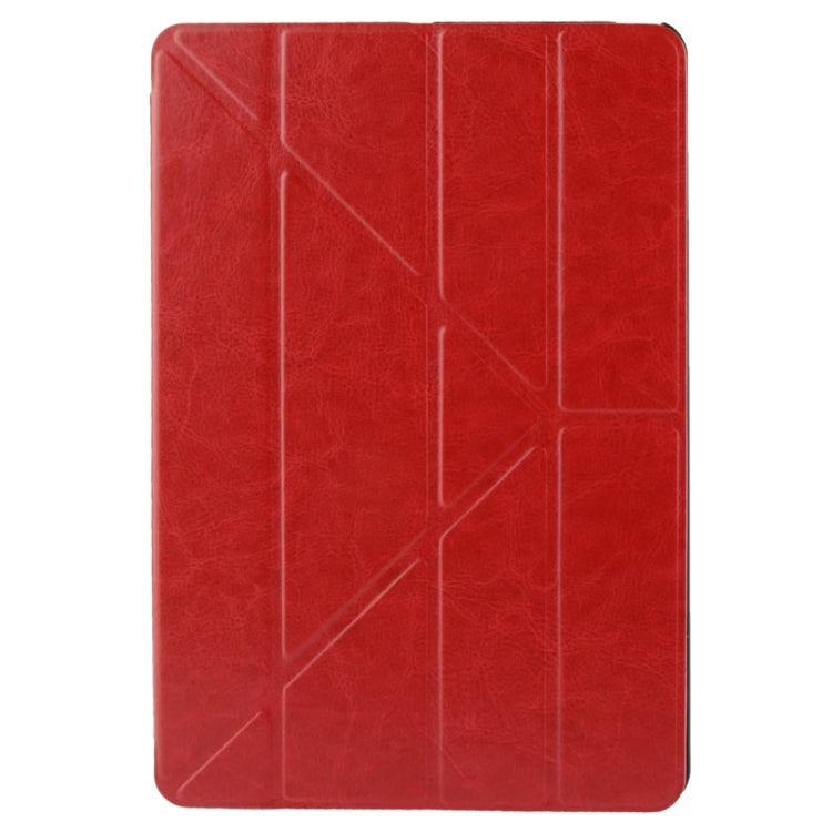 Multi-folding Crazy Horse Texture Leather Case with Holder for iPad Air