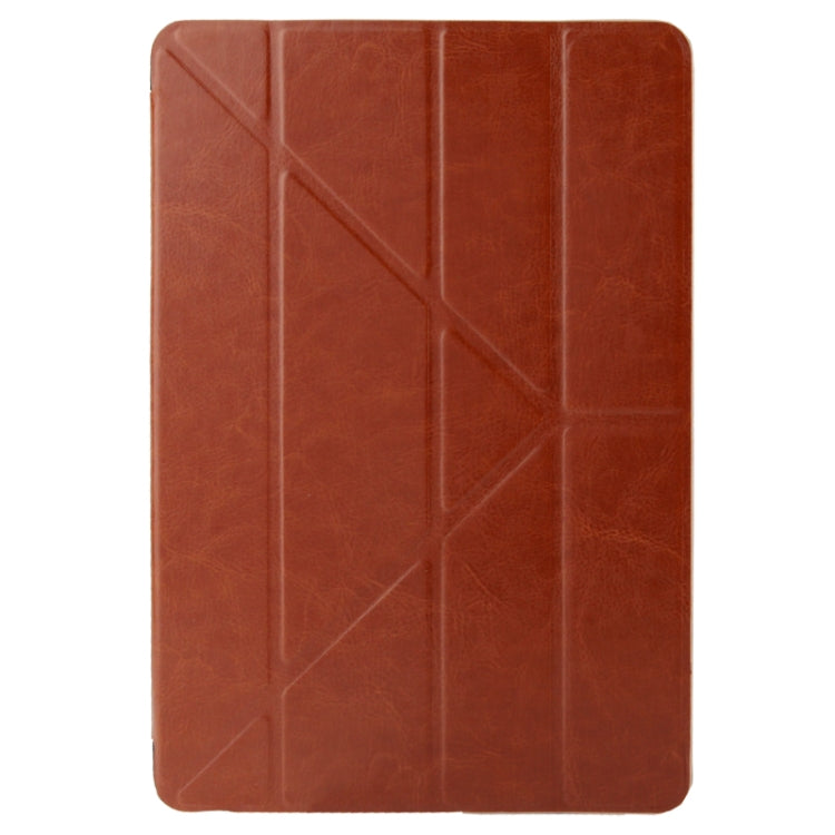 Multi-folding Crazy Horse Texture Leather Case with Holder for iPad Air