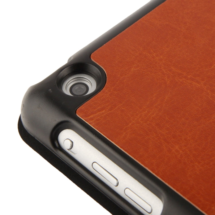 Multi-folding Crazy Horse Texture Leather Case with Holder for iPad Air