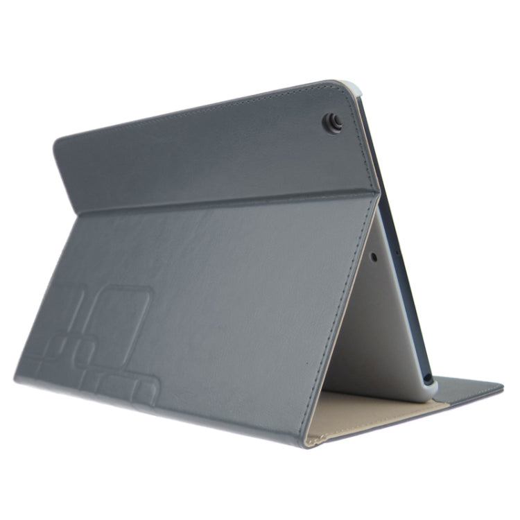 Crazy Horse Texture Embossing Pattern Protective PU Leather Case with Sleep / Wake-up Function & Credit Card Slots for iPad Air
