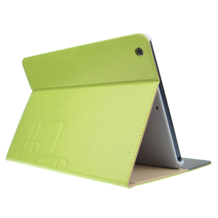 Crazy Horse Texture Embossing Pattern Protective PU Leather Case with Sleep / Wake-up Function & Credit Card Slots for iPad Air