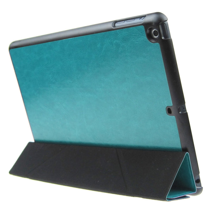 Multi-folding Crazy Horse Texture Leather Case with Holder & Sleep / Wake-up Function for iPad Air
